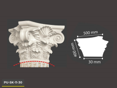 PU-SK-11-30 Poliüretan Dekoratif Sütun Başlık