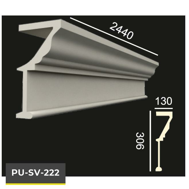 PU-SV-222 Poliüretan Dekoratif Dekor Profil