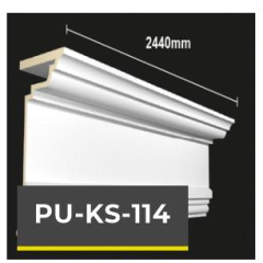 PU-KS-114 Poliüretan Dekoratif Dekor Profil