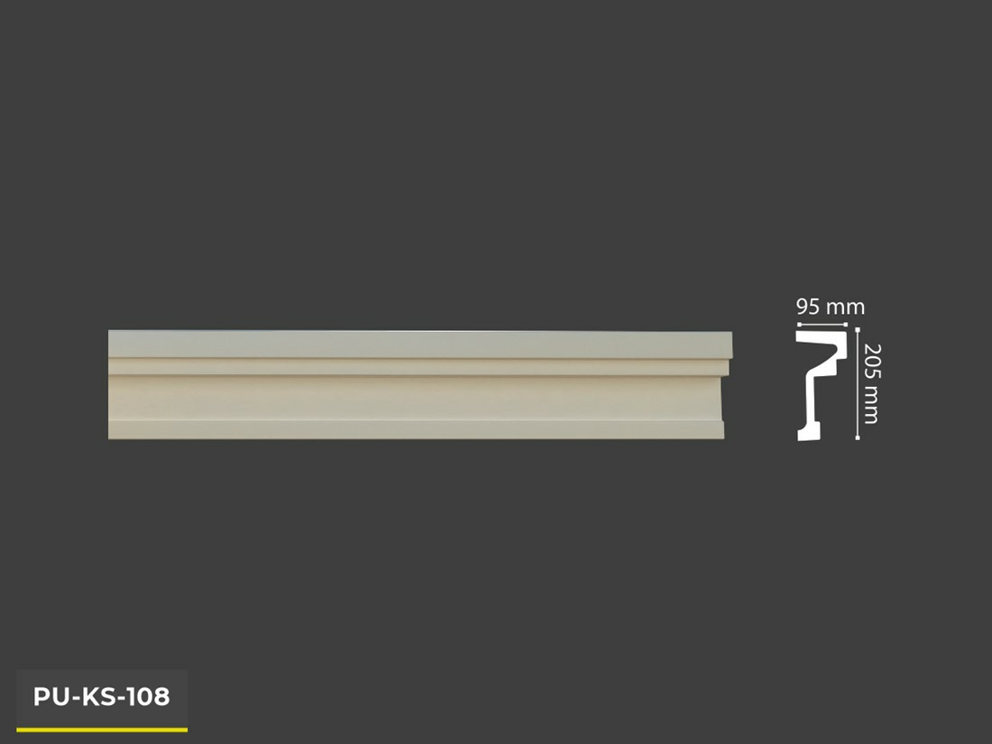 PU-KS-108 Poliüretan Dekoratif Dekor Profil