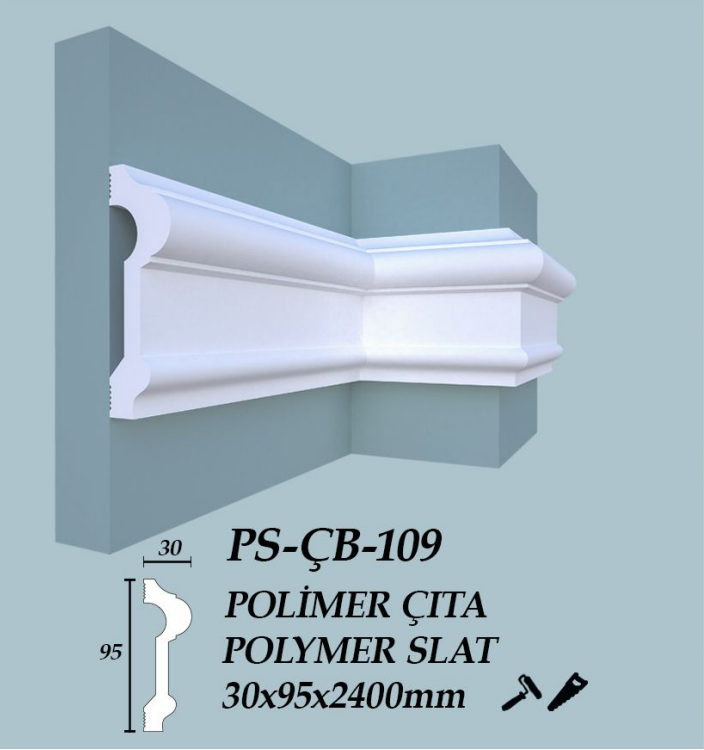 PS-ÇB-109 Polimer Çıta 30X95X2400mm