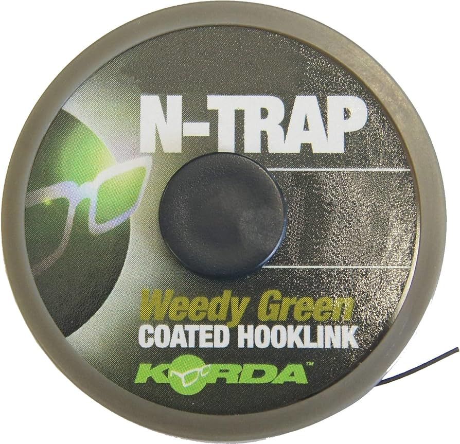 Korda Soft N-Trap Coated Hooklink Weedy Green (Ot Yeşili) Yumuşak Kaplamalı Rig İpi