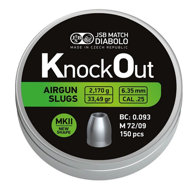 JSB DIABOLO KNOCKOUT MKII 6.35 MM SACMA (CAL25)