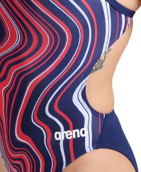 ARENA BAYAN YÜZÜCÜ MAYOSU WOMEN'S SWIMSUIT CHALLENGE BACK MARBLED 005562740 YZM
