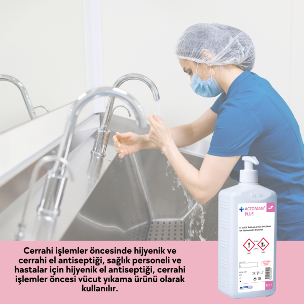 ACTOMAN® PLUS 1L | %4 Klorheksidin | El ve Cilt Antiseptiği için Sıvı Sabun