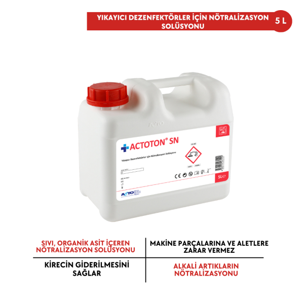ACTOTON® SN 5 L Yıkayıcı Dezenfektörler için Nötralizasyon Solüsyonu