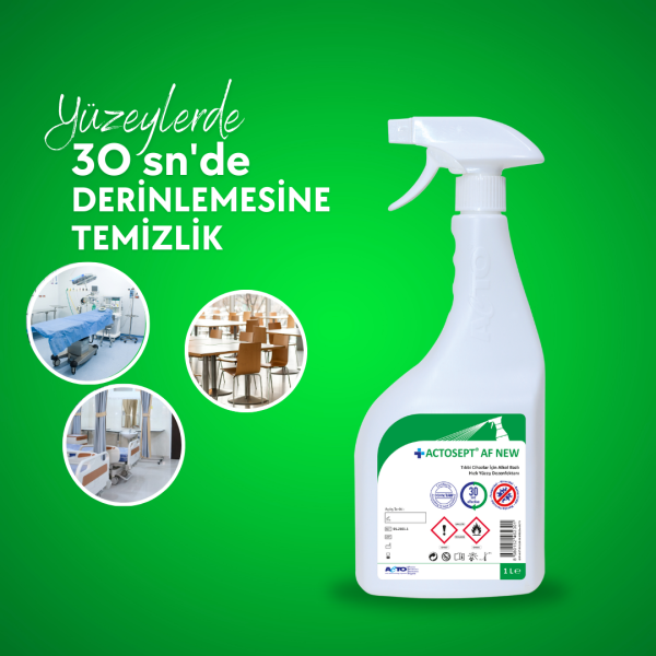 ACTOSEPT® AF New 1 Litre Tıbbi Cihazlar için Hızlı Yüzey Dezenfektanı