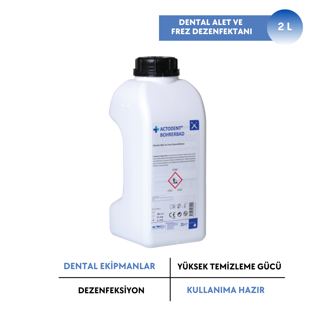 ACTODENT® BOHRERBAD 2 L Dental Alet ve Frez Dezenfektanı