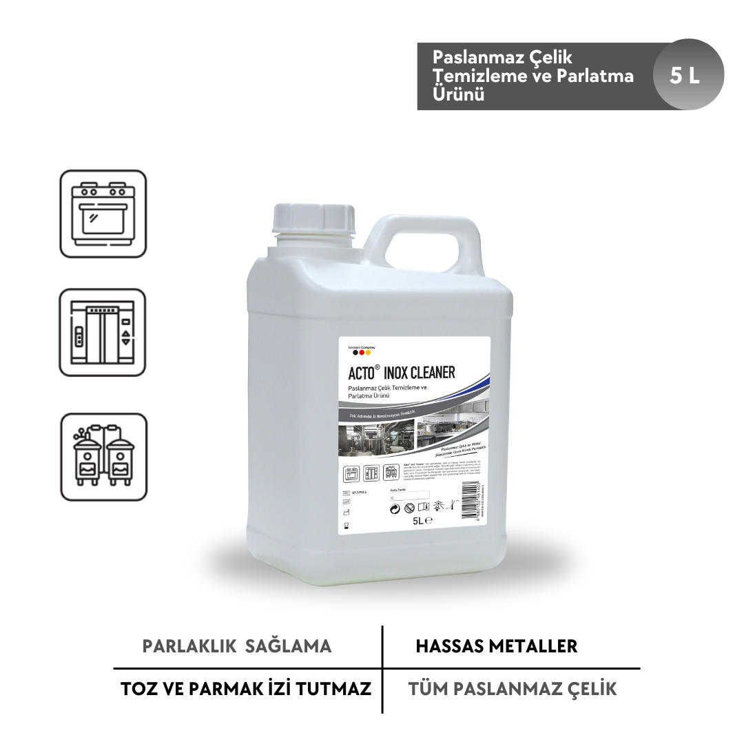 ACTO® INOX CLEANER 5 L (﻿Paslanmaz Çelik Temizleme ve Parlatma Ürünü)