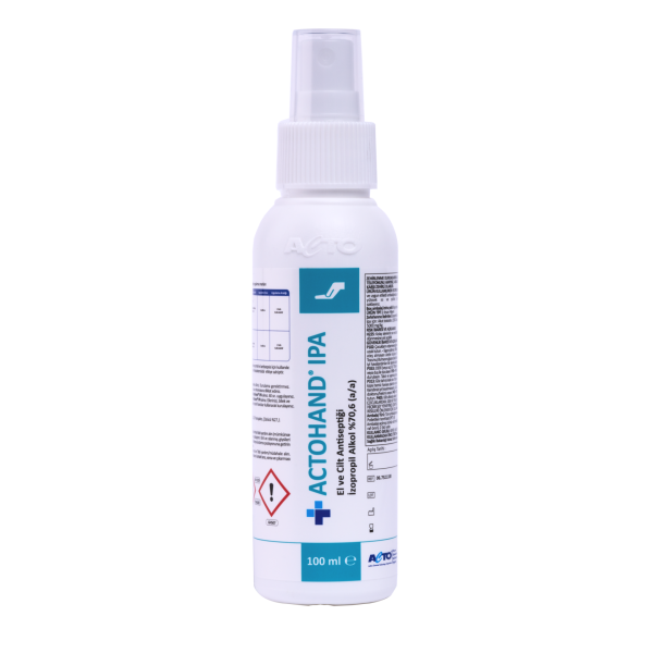 ACTOHAND® IPA 100 ML (El ve Cilt Antiseptiği - İzopropil Alkol 75 % (v/v) = (70,6 g)