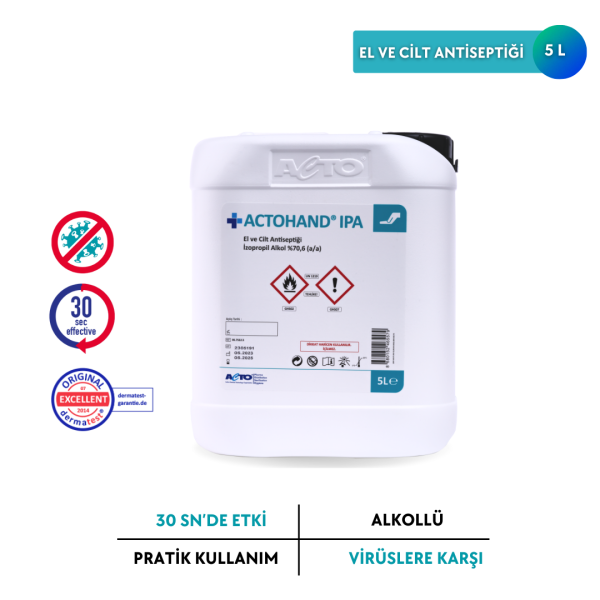 ACTOHAND® IPA 5 L ﻿(El ve Cilt Antiseptiği - İzopropil Alkol 75 % (v/v)