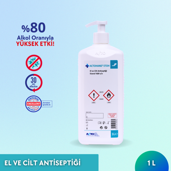 ACTOHAND® ETOH 1 L (El ve Cilt Antiseptiği - Etanol 80 % (v/v)