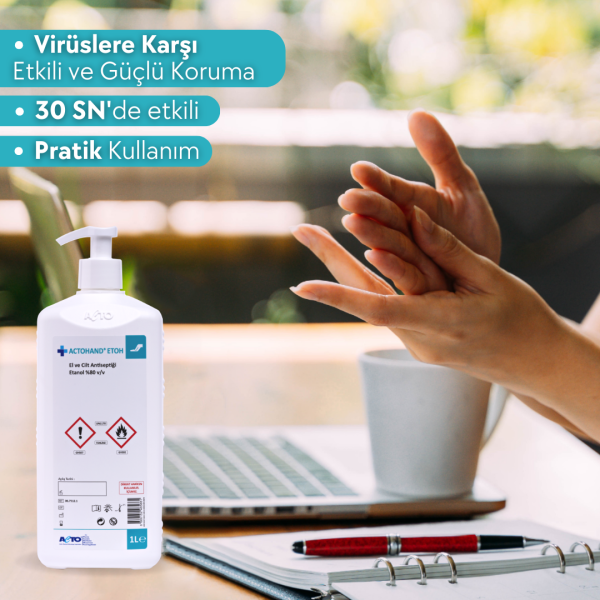 ACTOHAND® ETOH 1 L (﻿El ve Cilt Antiseptiği - Etanol 80 % (v/v)