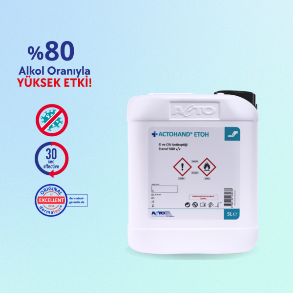 ACTOHAND® ETOH 5 L (﻿El ve Cilt Antiseptiği - Etanol 80 % (v/v)