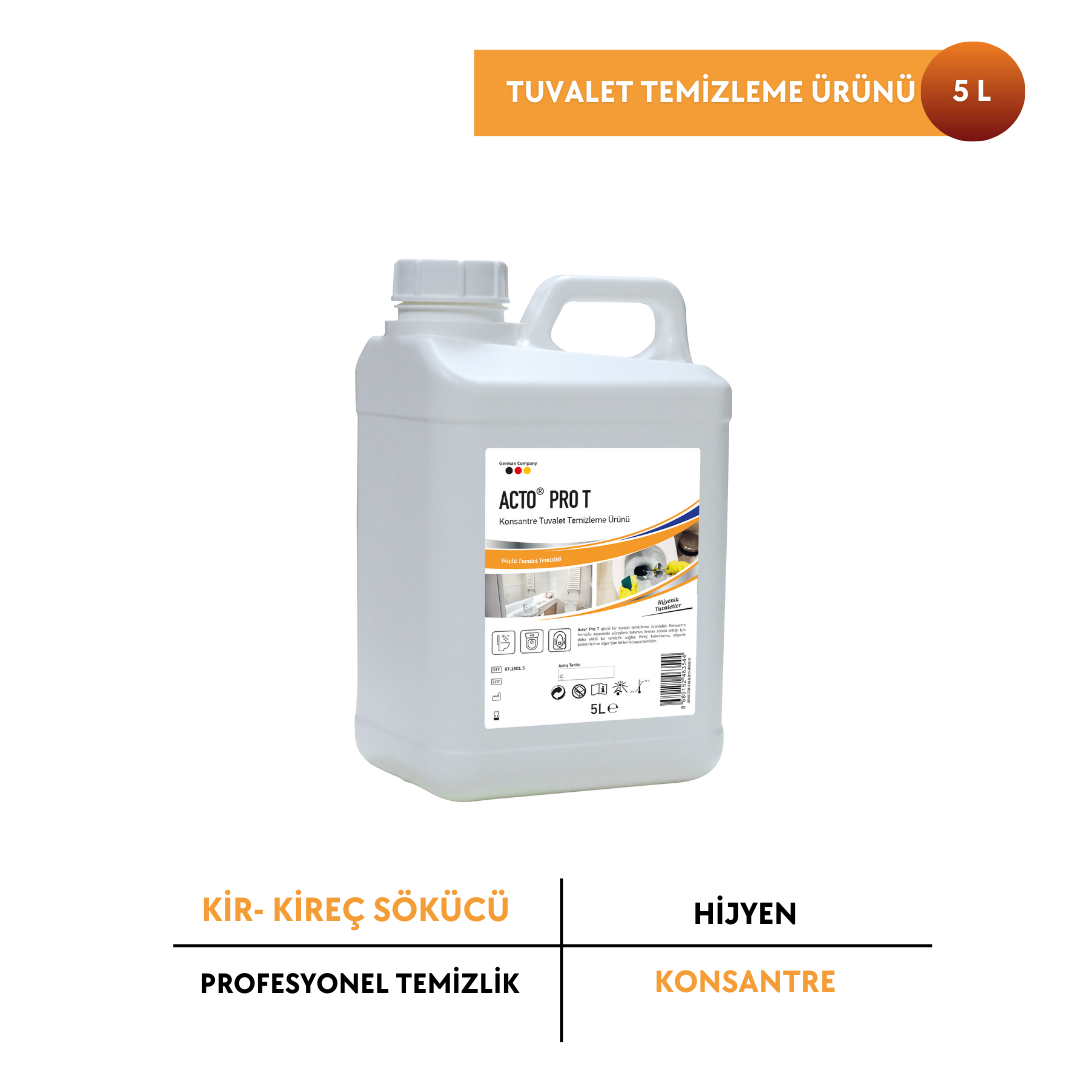 ACTO® PRO T 5 Litre Konsantre Tuvalet Temizleme Ürünü