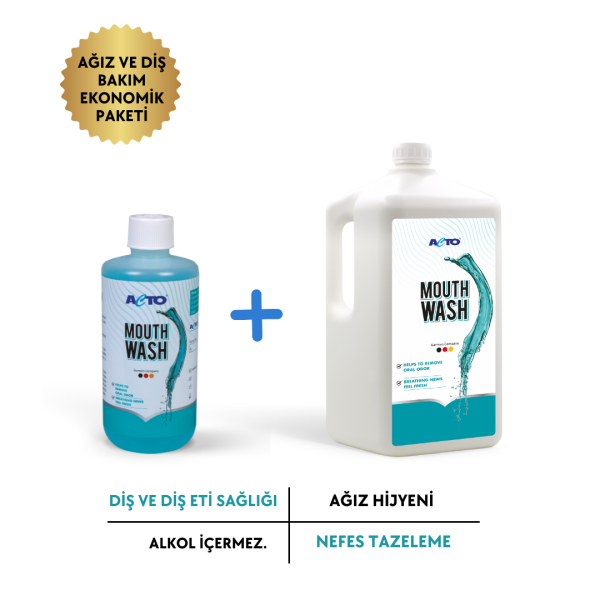 ACTO® MOUTHWASH 5L + 500 ml [Ağız ve Diş Bakımı] Ekonomik Paket