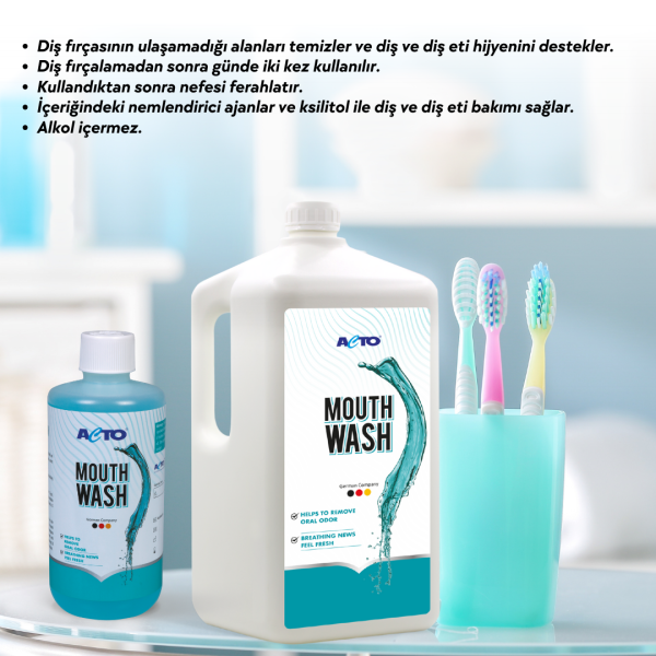 ACTO® MOUTHWASH 5L + 500 ml [Ağız ve Diş Bakımı] Ekonomik Paket