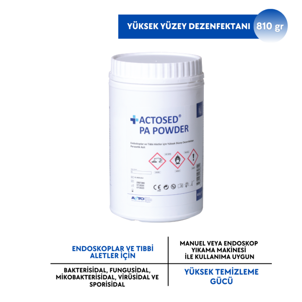 ACTOSED® PA POWDER 810g Endoskoplar ve Tıbbi Alet için Yüksek Düzey Dezenfektan