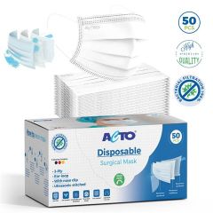 ACTO® SURGICAL MASK | Koruyucu Maske 50 Adet - Beyaz