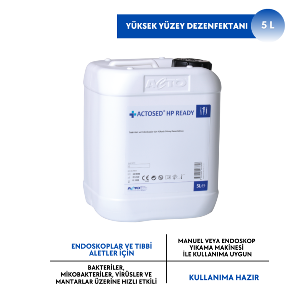 ACTOSED® HP READY 5 L Tıbbi Alet ve Endoskoplar için Yüksek Yüzey Dezenfektan