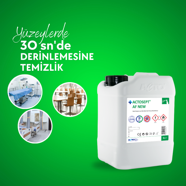 ACTOSEPT® AF New 5 Litre Tıbbi Cihazlar için Hızlı Yüzey Dezenfektanı