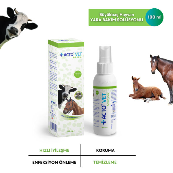 ACTO® VET SOLUTION 100 ml Büyükbaş Hayvanlar için Yara Bakım Solüsyonu