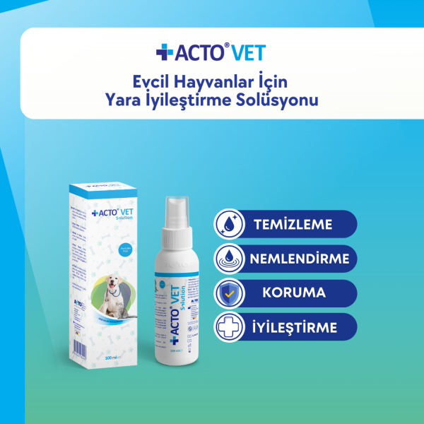 ACTO® VET SOLUTION 100 ml Kedi-Köpek için Yara Bakım Solüsyonu