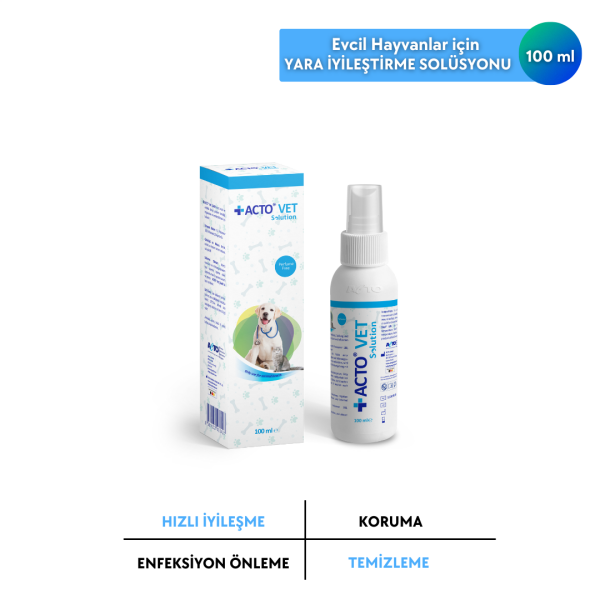 ACTO® VET SOLUTION 100 ml Kedi-Köpek için Yara Bakım Solüsyonu