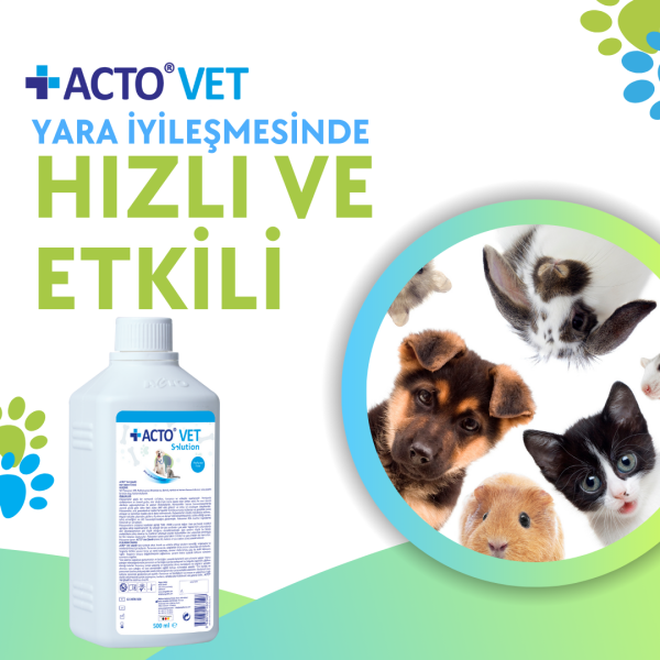 ACTO® VET SOLUTION 500 ml Kedi-Köpek için Yara Bakım Solüsyonu