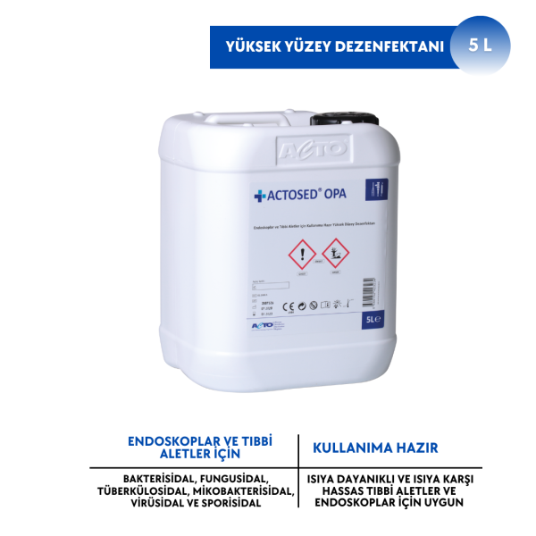 ACTOSED® OPA 5 L Endoskoplar ve Tıbbi Aletler için Kullanıma Hazır Yüksek Yüzey Dezenfektanı