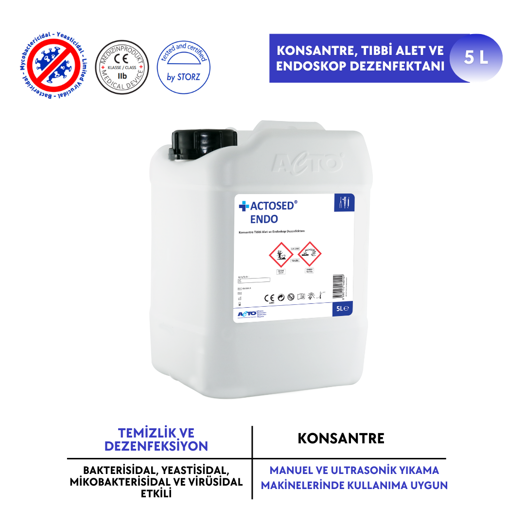 ACTOSED® ENDO 5 L Konsantre Tıbbi Alet ve Endoskop Dezenfektanı