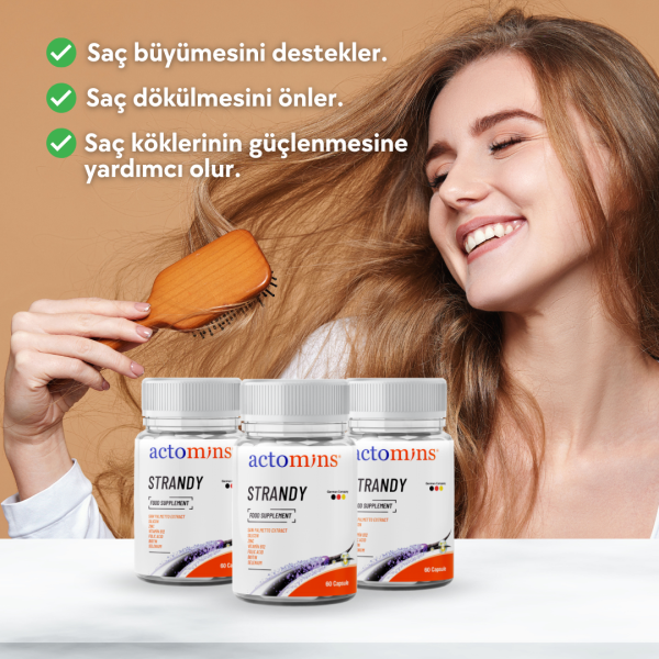 ACTOMINS® STRANDY (Saç Dökülmesine Karşı Takviye Edici Gıda)