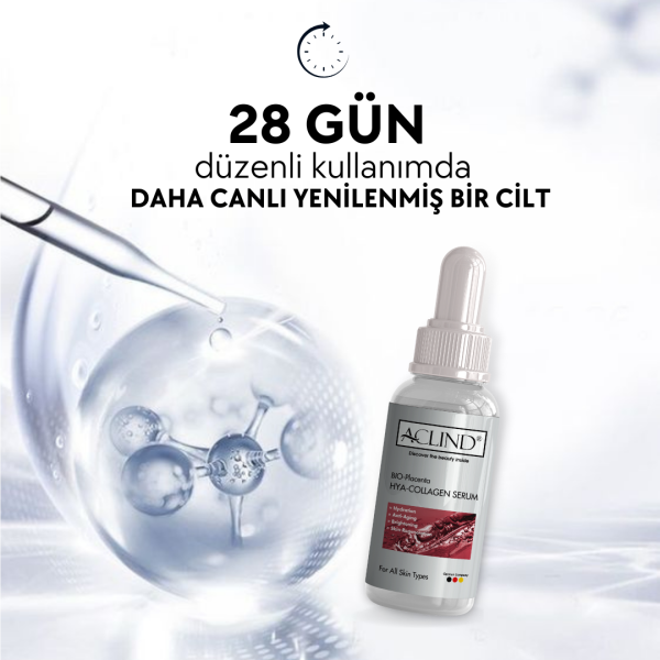 ACLIND® BIO-PLACENTA HYA-COLLAGEN SERUM (5 FARKLI BÜYÜME FAKTÖRÜ İLE  MÜKEMMEL CİLT BAKIMI)