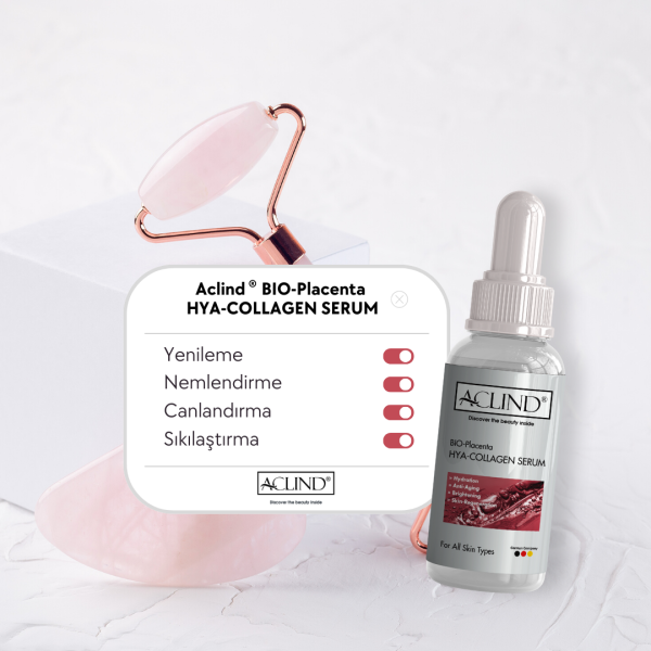 ACLIND® BIO-PLACENTA HYA-COLLAGEN SERUM (5 FARKLI BÜYÜME FAKTÖRÜ İLE  MÜKEMMEL CİLT BAKIMI)