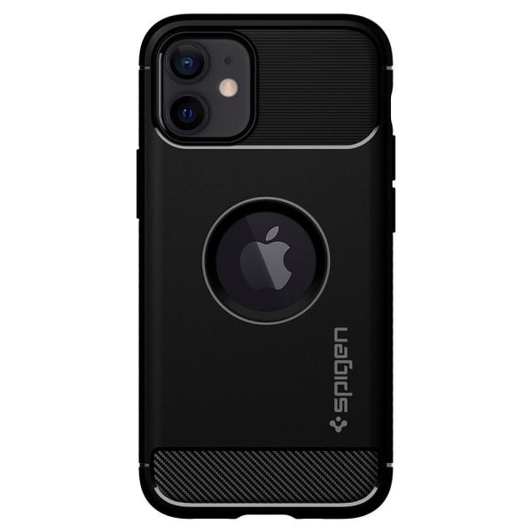 Spigen iPhone 12 Mini ile Uyumlu Kılıf Rugged Armor Matte Black