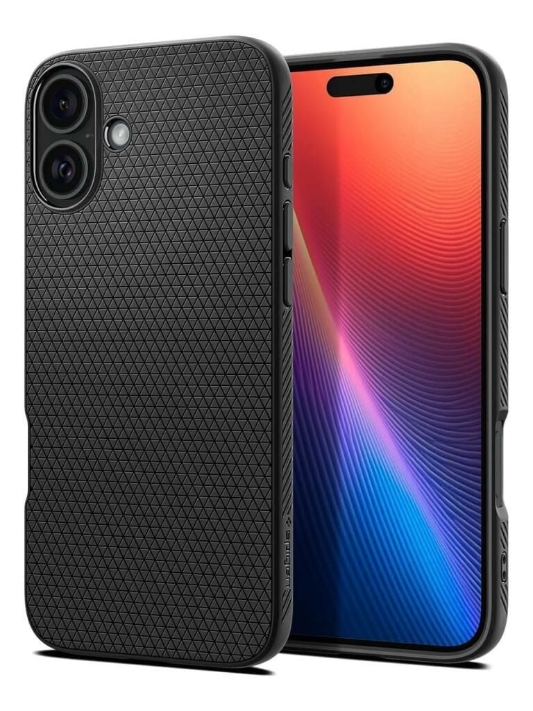 Spigen iPhone 16 Plus ile Uyumlu Kılıf Liquid Air Matte Black