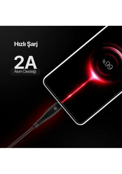 Mojue Usb-C 3’lü Şarj Kablosuz Seti Ekstra Dayanıklı Usb-A Usb-C 2A (Mojue By Ttec)  120/200/300CM