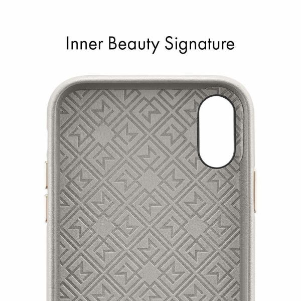 Spigen iPhone XR ile Uyumlu Kılıf La Manon Câlin Premium Deri Tasarım Oatmeal Beige