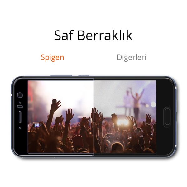 Spigen U11 ile Uyumlu Cam Ekran Koruyucu Full Cover Glass