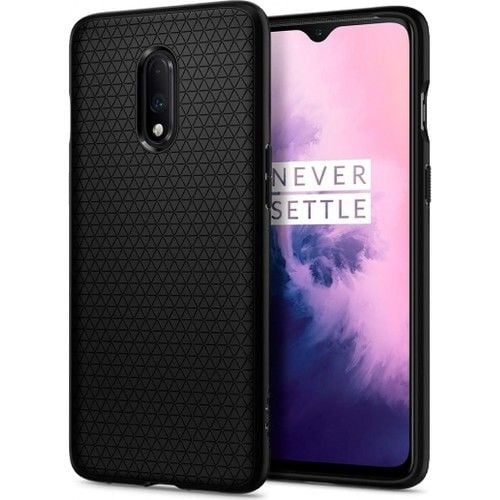 Spigen OnePlus 7 ile Uyumlu Kılıf Liquid Air Matte Black