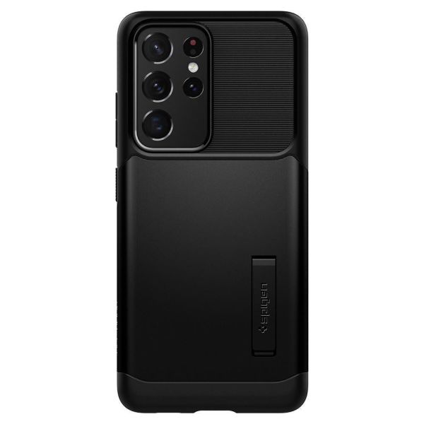 Spigen Galaxy S21 Ultra ile Uyumlu Kılıf Slim Armor Black