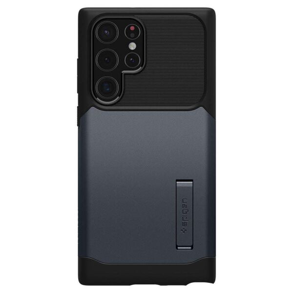 Spigen Galaxy S22 Ultra 5G ile Uyumlu Kılıf Slim Armor Metal Slate