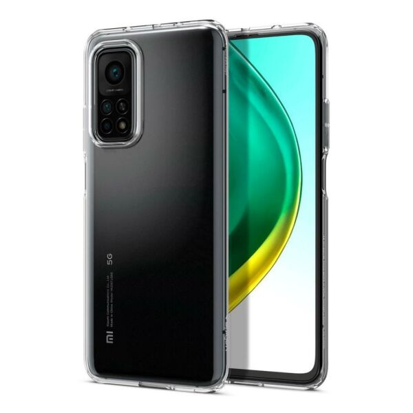 Spigen Mi 10T / Mi 10T Pro / Redmi K30s ile Uyumlu Kılıf Liquid Crystal 4 Tarafı Tam Koruma Crystal Clear