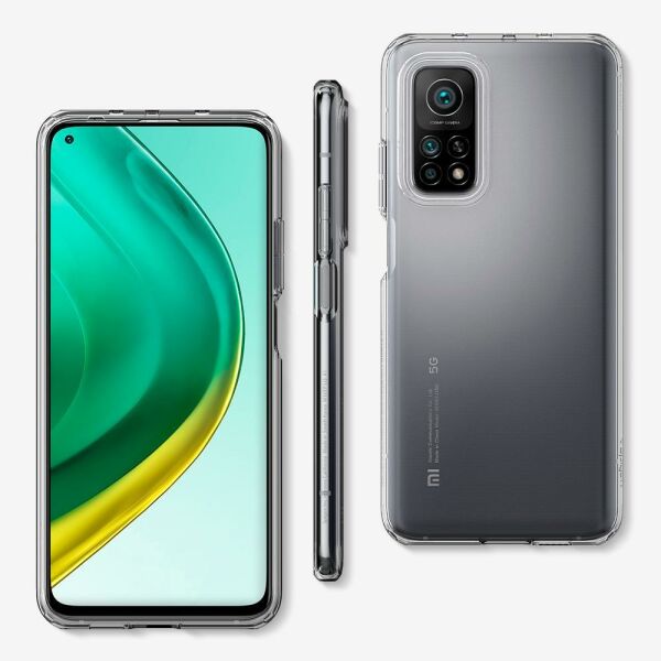 Spigen Mi 10T / Mi 10T Pro / Redmi K30s ile Uyumlu Kılıf Liquid Crystal 4 Tarafı Tam Koruma Crystal Clear