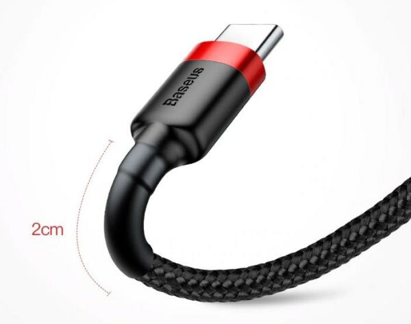 Baseus Cafule Usb Type C 3metre 2.0A Hızlı Şarj Halat Usb Kablo