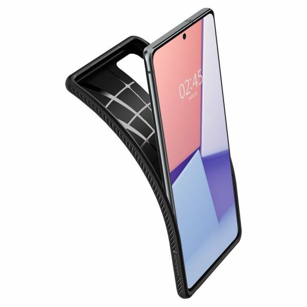Spigen Galaxy Note 20 ile Uyumlu Kılıf Liquid Air Black