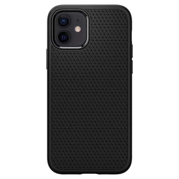 Spigen iPhone 12 / iPhone 12 Pro ile Uyumlu Kılıf Liquid Air Matte Black