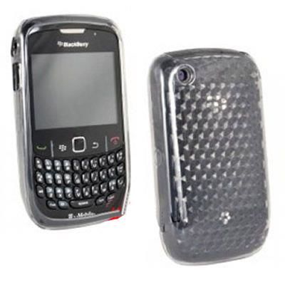 BlackBerry 9300 3G ile Uyumlu Şeffaf Silikon Kılıf Siyah