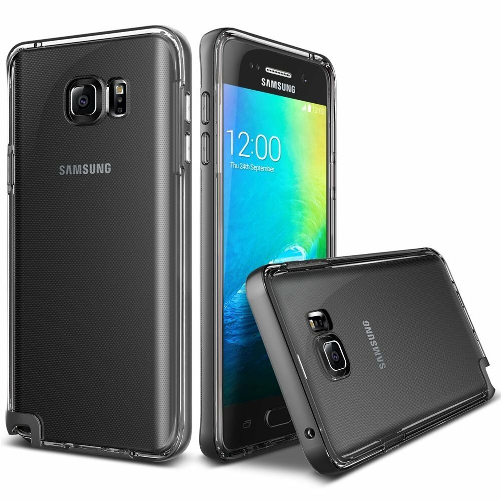 Verus Galaxy Note 5 ile Uyumlu Crystal Bumper Series Kılıf Renk Steel Silver