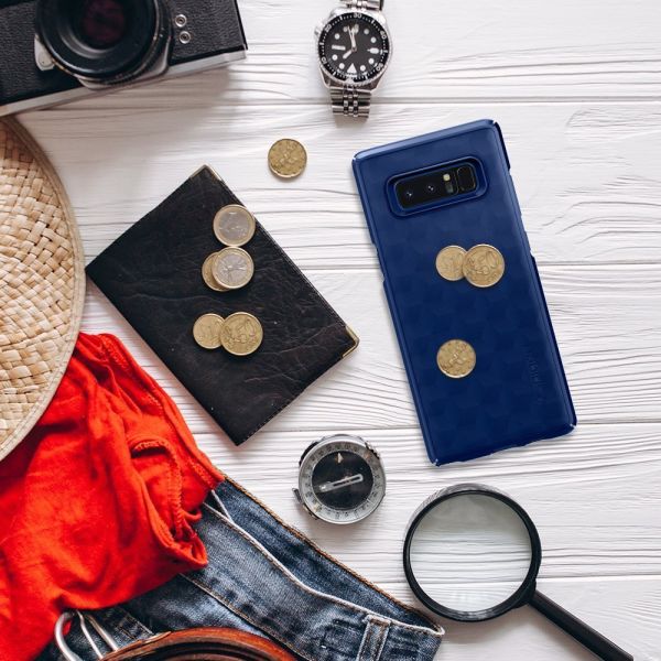 Spigen Galaxy Note 8 ile Uyumlu Kılıf Thin Fit Deep Blue